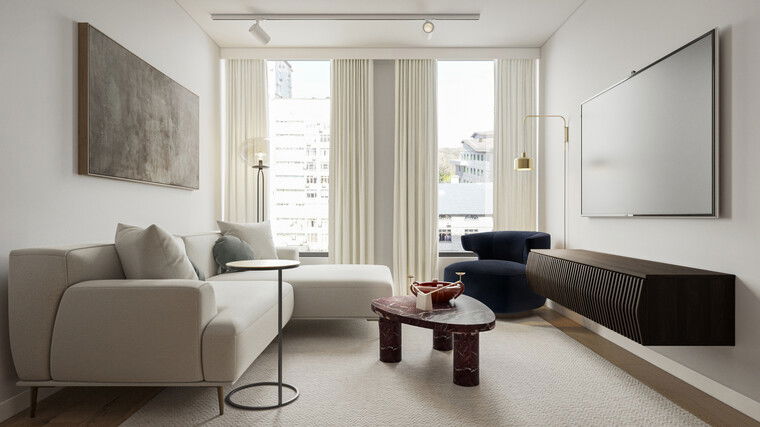 Online design Transitional Combined Living/Dining by Astrid I. thumbnail