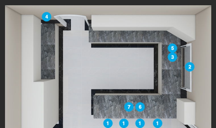 Online Designer Kitchen Floorplan