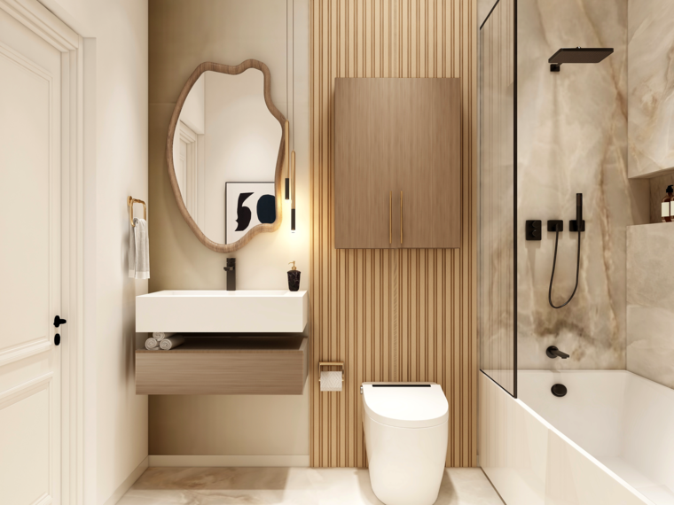 Online design Modern Bathroom by Kamila A. thumbnail