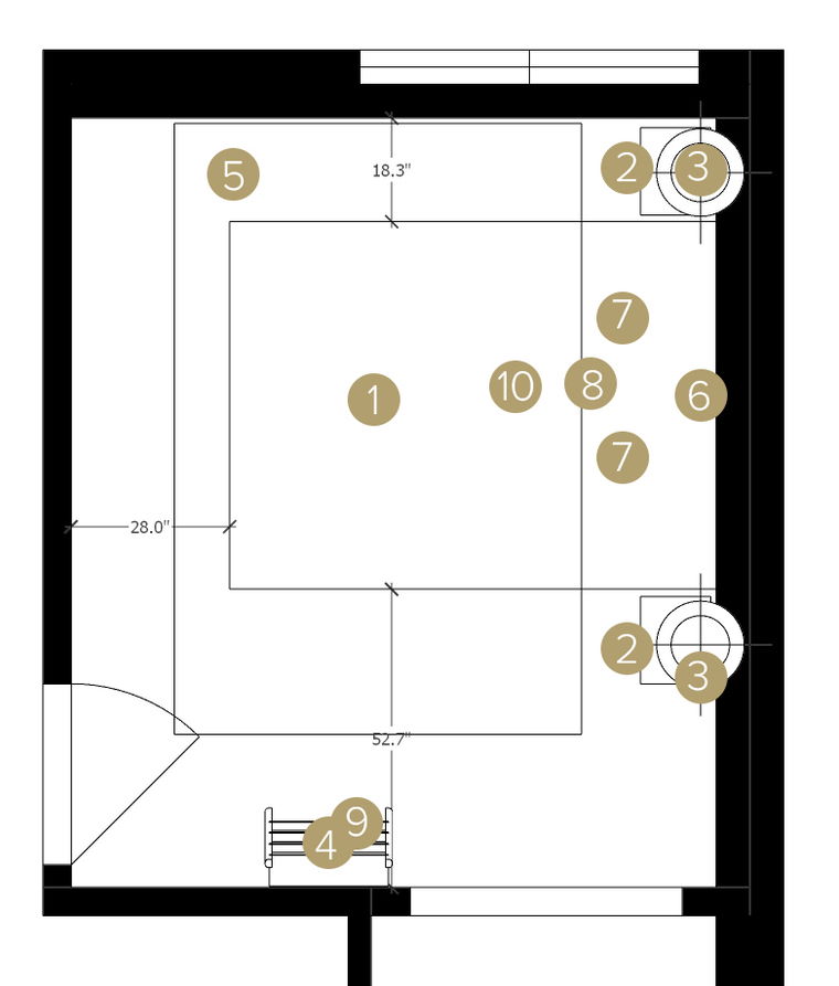 Online Designer Bedroom Floorplan