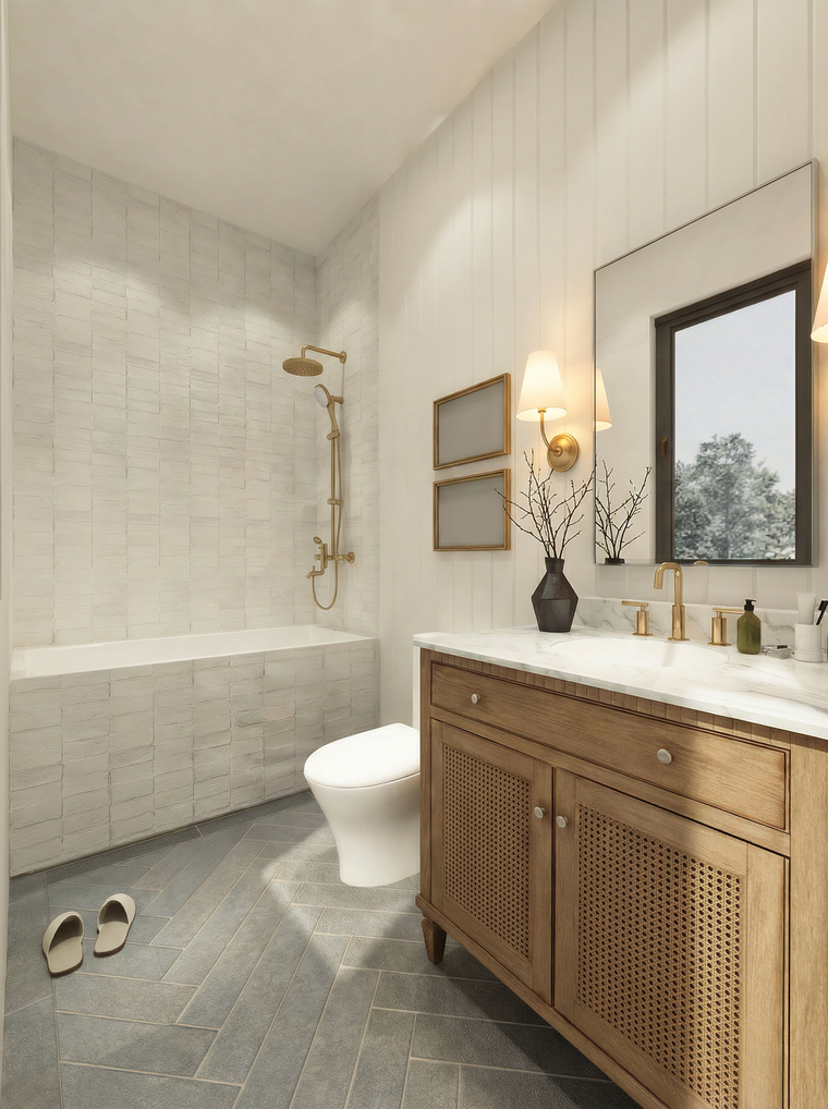 Online design Transitional Bathroom by Mahirah H. thumbnail