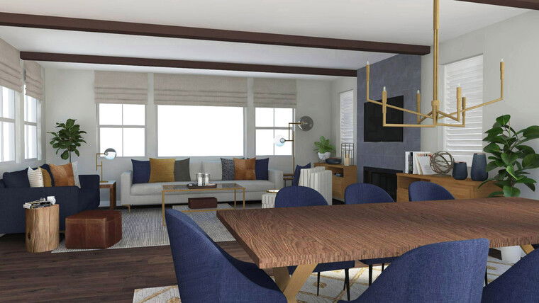 Online design Modern Combined Living/Dining by Selma A. thumbnail