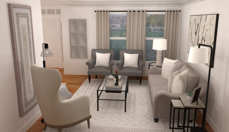 Online design Transitional Living Room by Amber K. thumbnail