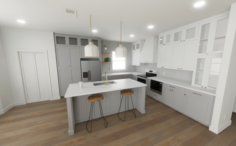 Diseño en línea Cocina Transicional por Carla A. miniatura