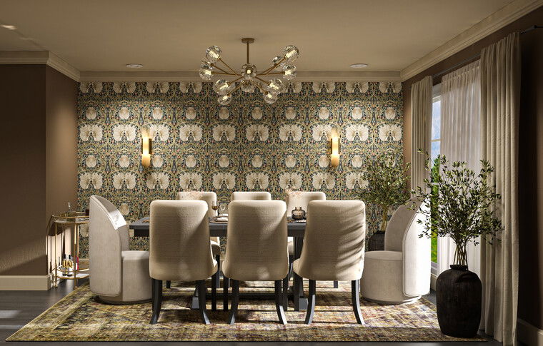 Online design Transitional Dining Room by Sahar M. thumbnail