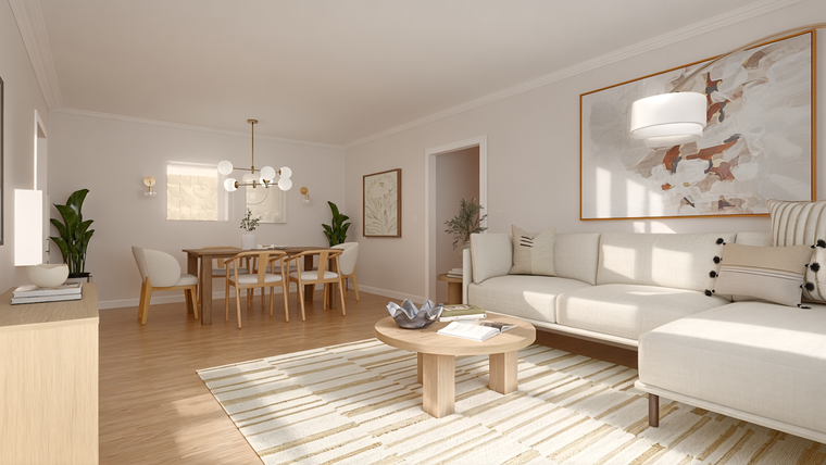 Online design Contemporary Combined Living/Dining by Rohayna A. thumbnail