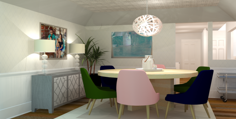 Diseño en línea Comedor Transitional por Amber K. miniatura