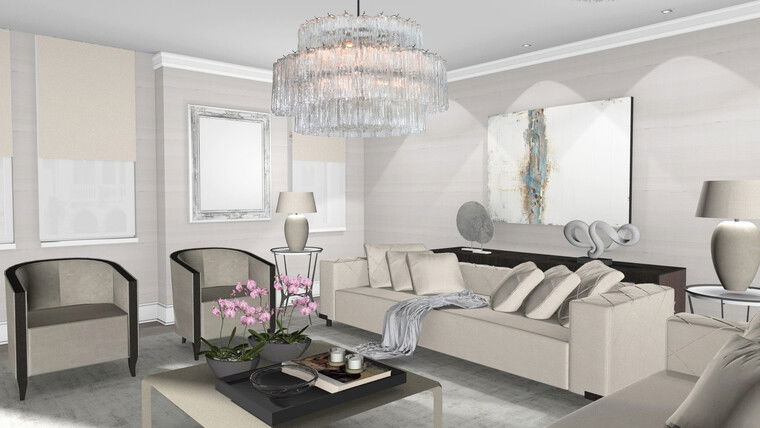 Online design Glamorous Living Room by Ilaria C. thumbnail