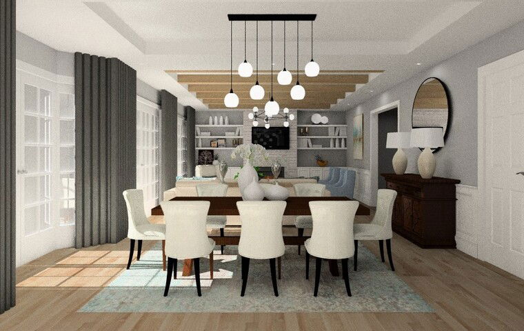 Online design Transitional Combined Living/Dining by Nor Aina M. thumbnail