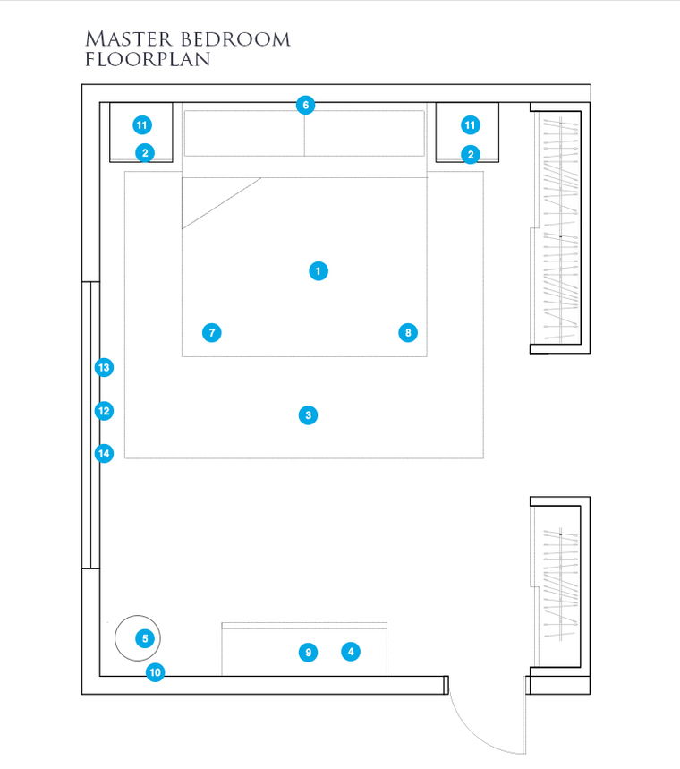 Online Designer Bedroom Floorplan