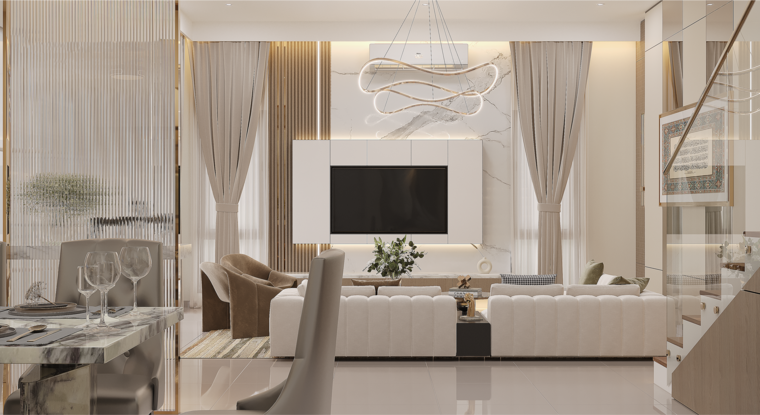Online design Contemporary Combined Living/Dining by Alice H. thumbnail