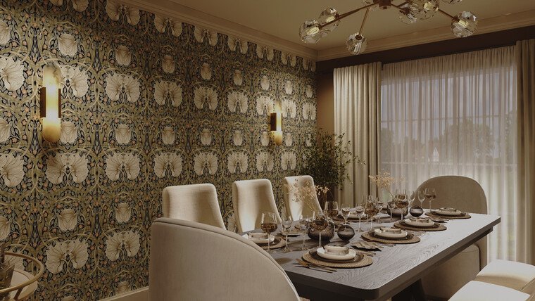 Online design Transitional Dining Room by Sahar M. thumbnail