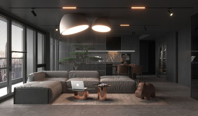 Diseño en línea Sala de Estar Moderna por Mena H. thumbnail