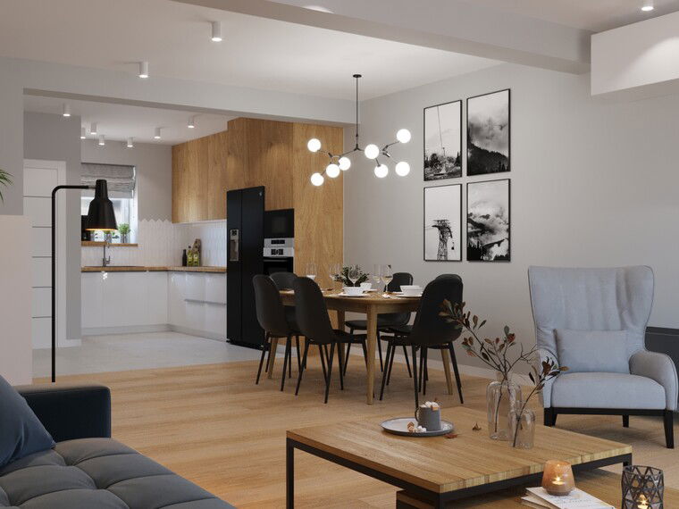 Online design Contemporary Combined Living/Dining by Darya A. thumbnail