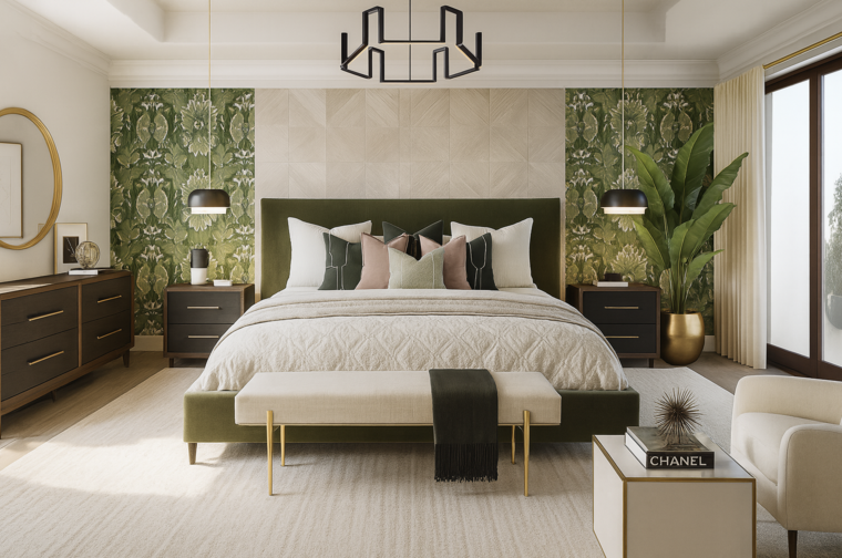 Online design Glamorous Bedroom by Stacy D. thumbnail