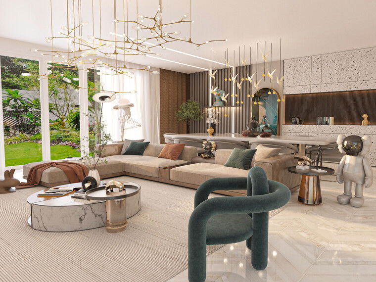 Online design Glamorous Combined Living/Dining by Esra S. thumbnail