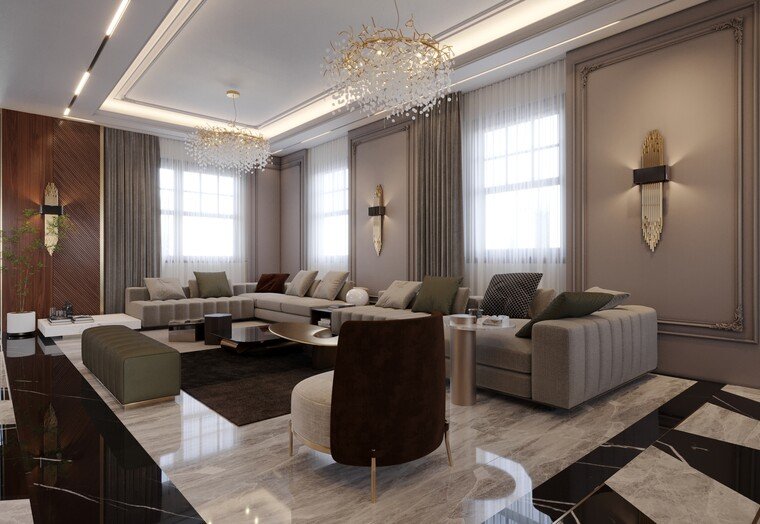 Online design Contemporary Living Room by Ahmed S. thumbnail