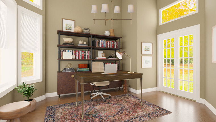Online design Transitional Home Office by Liliana S. thumbnail
