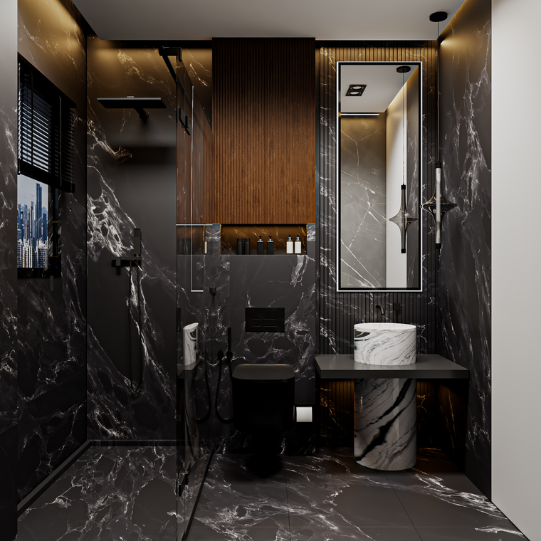 Online design Contemporary Bathroom by Sahar M. thumbnail