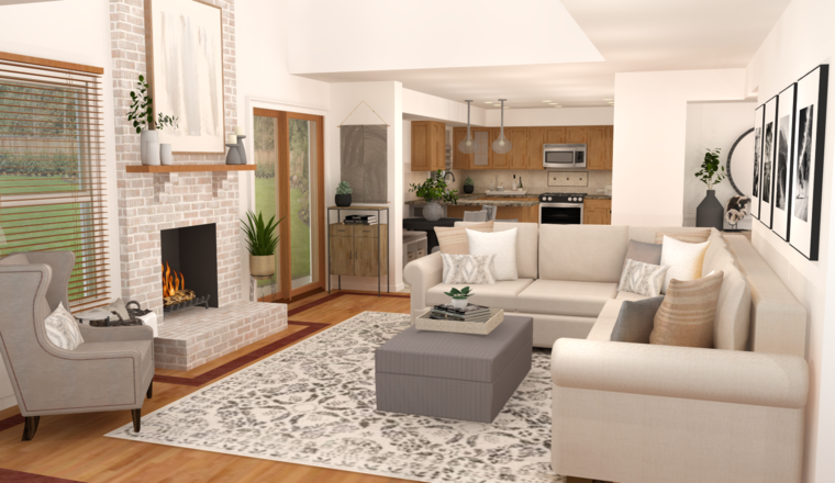 Online design Transitional Living Room by Amber K. thumbnail