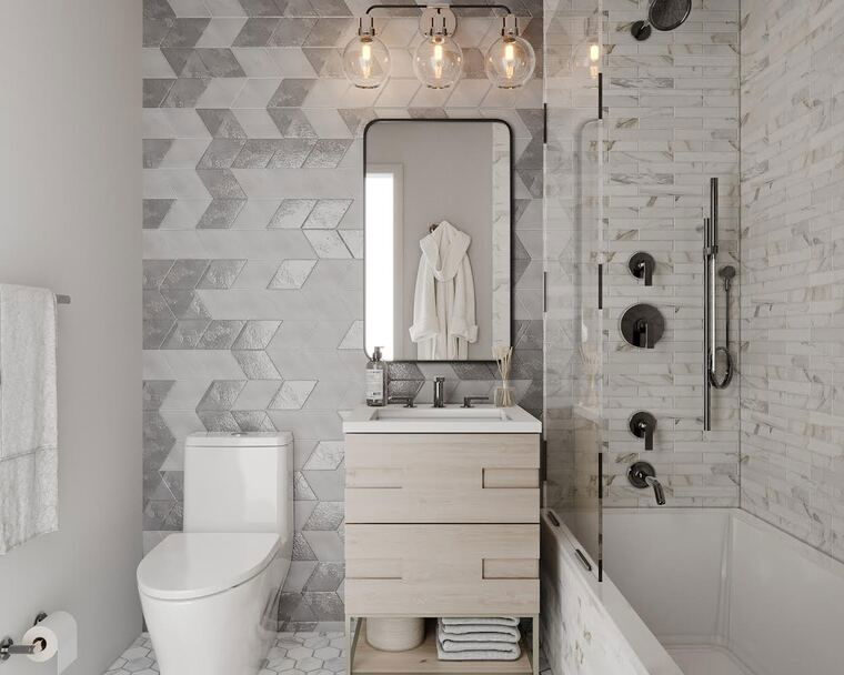 Diseño en línea de Baño Contemporáneo por Ally L. miniatura