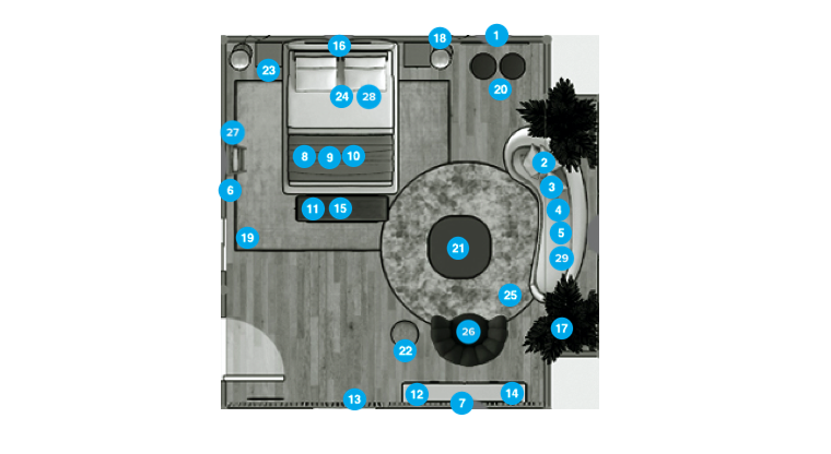 Online Designer Bedroom Floorplan