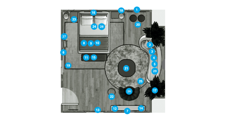 Plano del Dormitorio del Diseñador en Línea