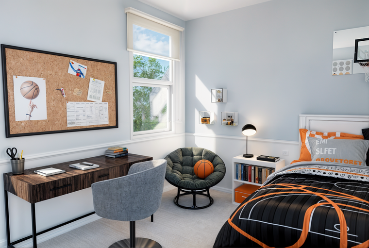 Diseño en línea de dormitorio moderno por Lara D. miniatura