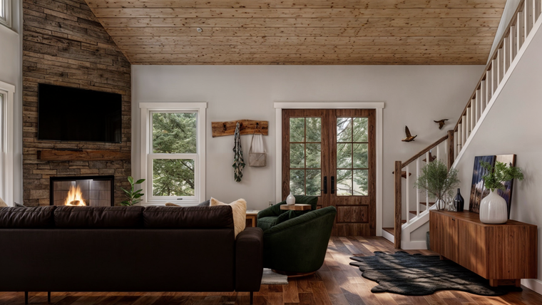 Diseño en línea Sala de Estar de Campo/Cabaña por Lara D. miniatura