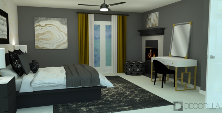 Online design Glamorous Bedroom by Amber K. thumbnail