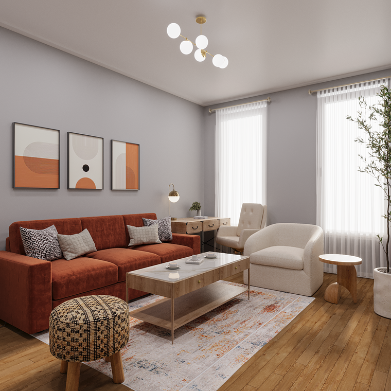 Online design Eclectic Living Room by Leyla A. thumbnail