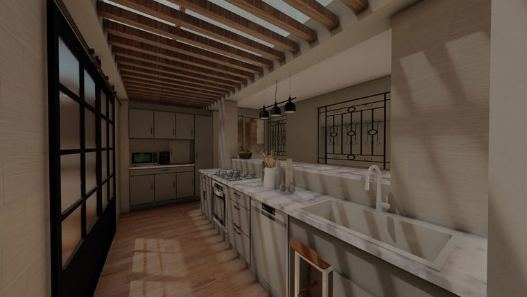 Diseño en línea Cocina ecléctica por Kathya T. miniatura