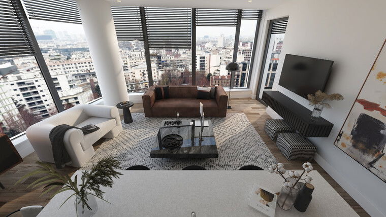Diseño en línea Sala de estar moderna por Nikola P. miniatura