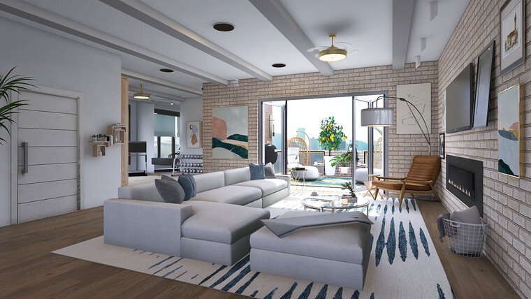 Online design Modern Living Room by Kristin W. thumbnail