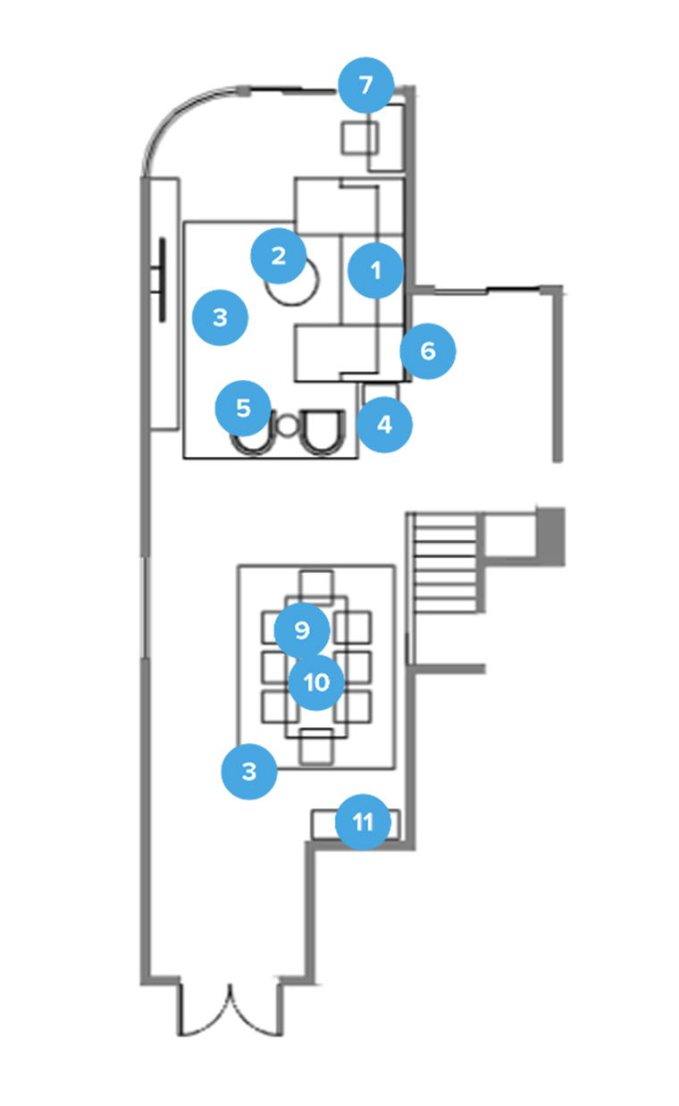 Online Designer Combined Living/Dining Floorplan