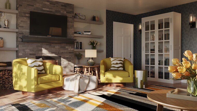 Online design Eclectic Living Room by Milana M. thumbnail