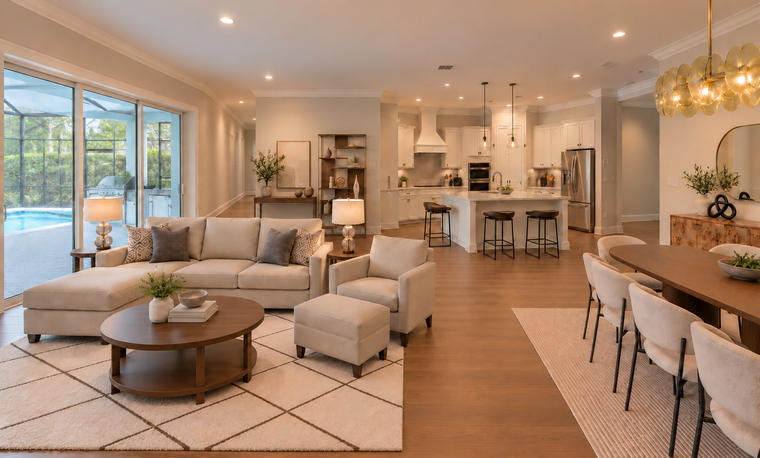 Online design Contemporary Combined Living/Dining by Ahmed R. thumbnail