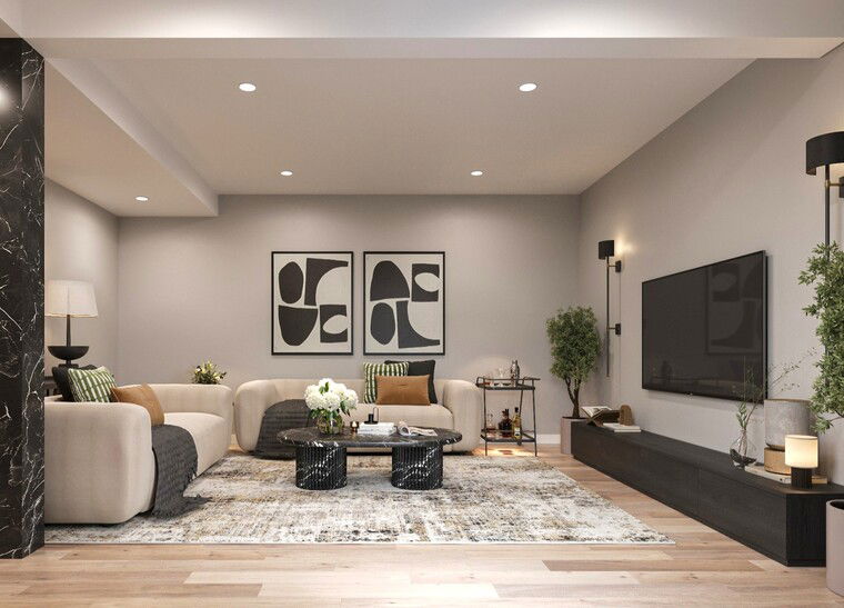 Online design Modern Living Room by Sharné L. thumbnail