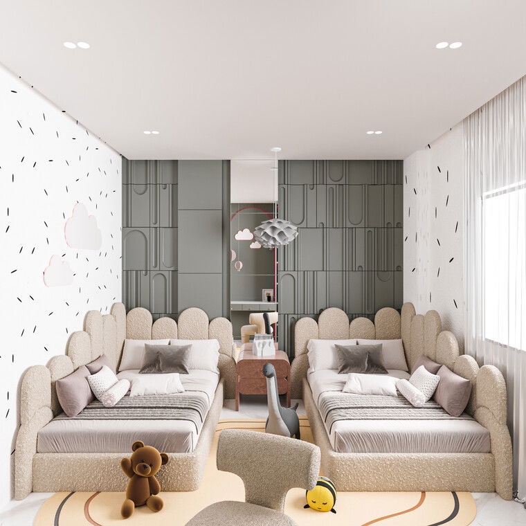 Online design Modern Bedroom by Sahar M. thumbnail