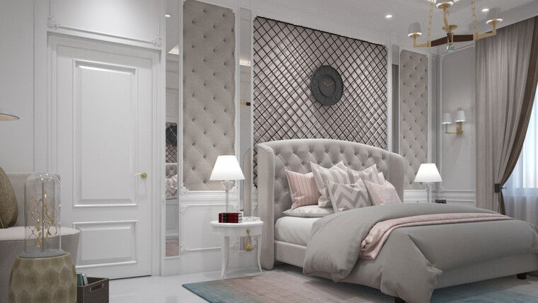 Diseño en línea de Dormitorio Moderno por Hiba N. thumbnail