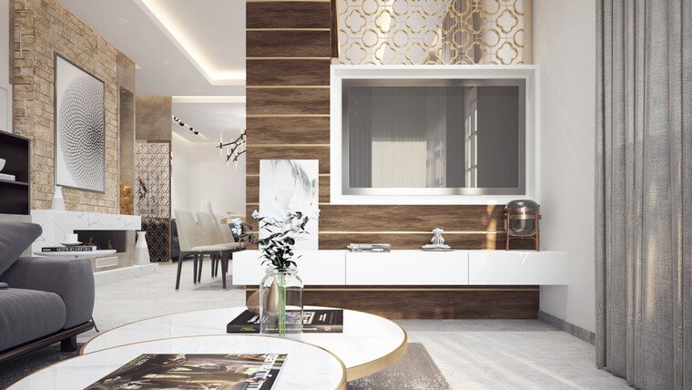 Online design Modern Living Room by Hiba N. thumbnail