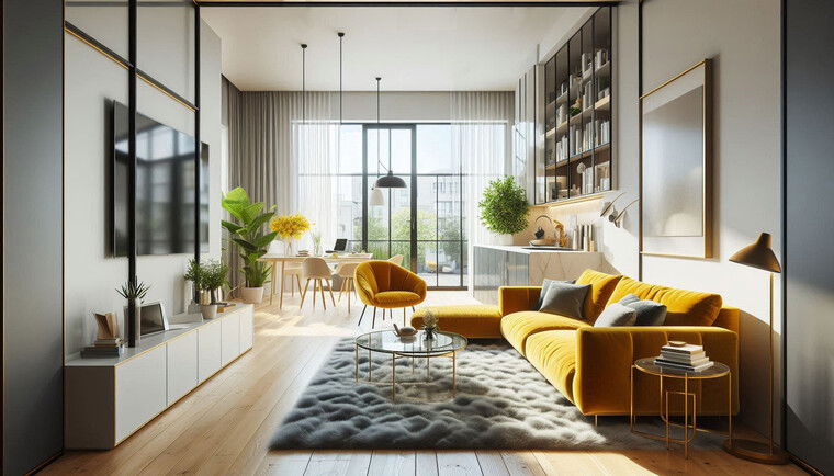 Diseño en línea Sala-Comedor Moderna por Ronda S. miniatura