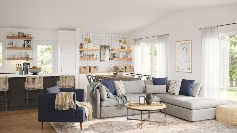 Online design Beach Combined Living/Dining by Rachel I. thumbnail