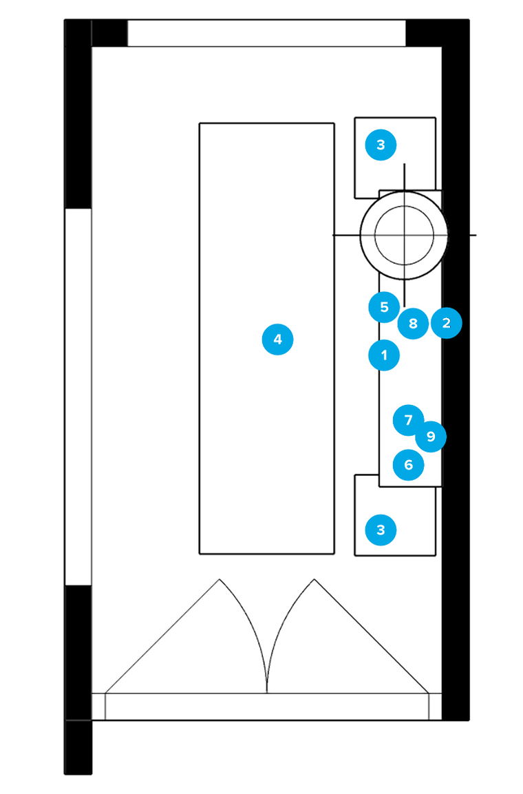 Plano de pasillo/entrada de diseñador en línea