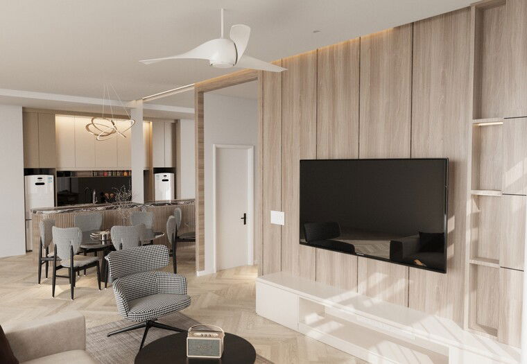 Online design Modern Combined Living/Dining by Yusra D. thumbnail