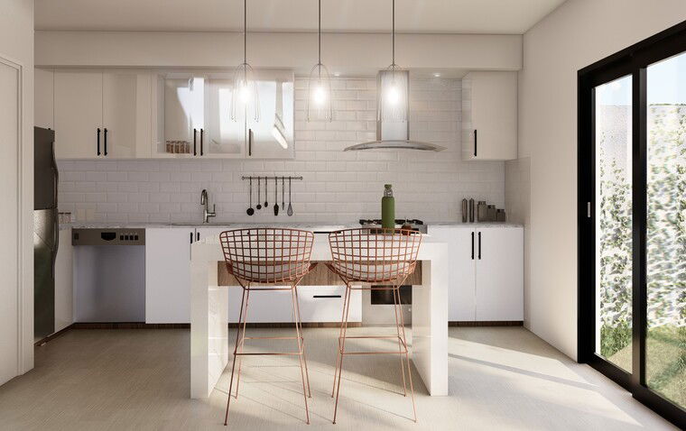 Diseño en línea de cocina contemporánea por Lara D. miniatura