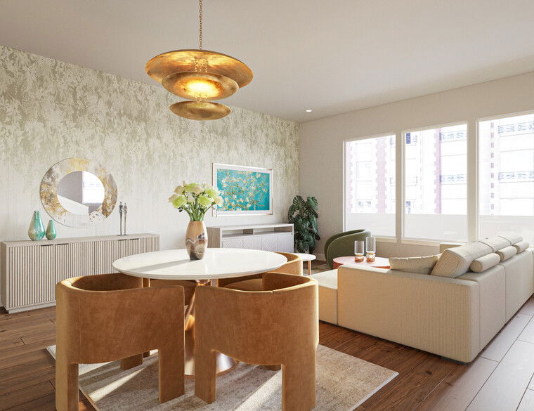 Online design Modern Combined Living/Dining by Sahar M. thumbnail