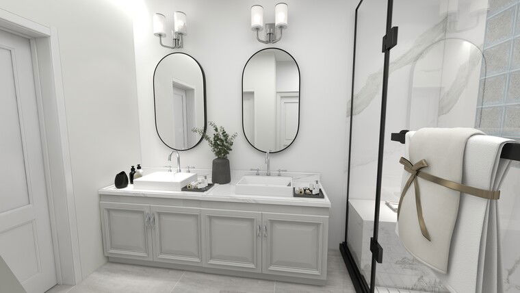 Diseño en línea de Baño Contemporáneo por Kathryn S. miniatura