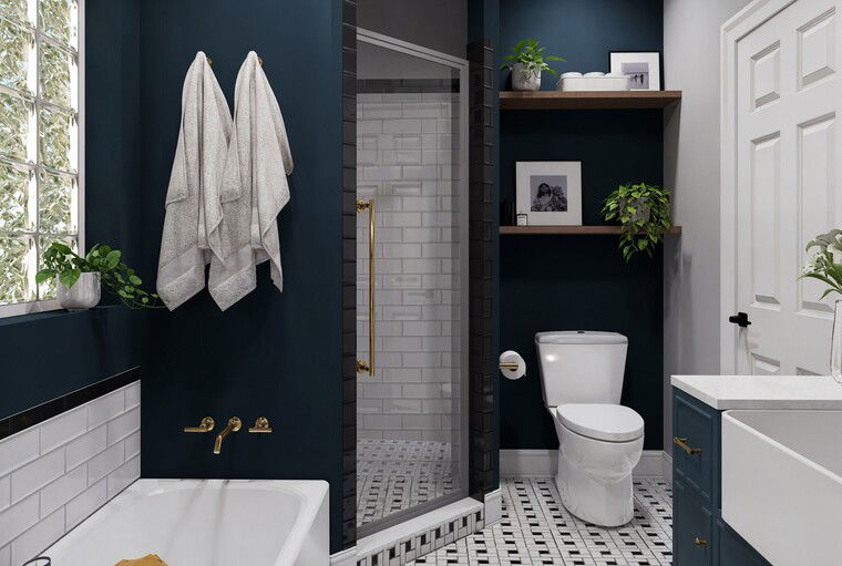 Diseño en línea de baño tradicional por Lara D. miniatura