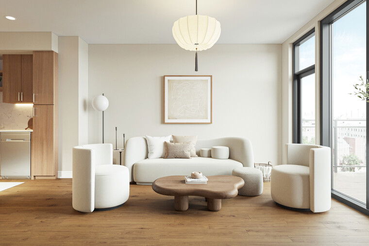 Online design Contemporary Combined Living/Dining by Pateniah M. thumbnail